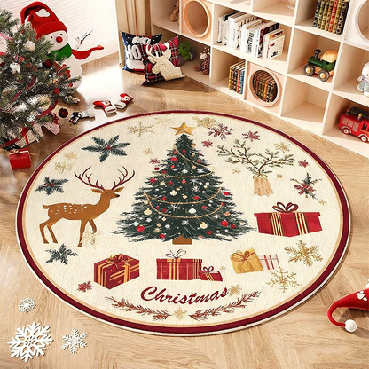 🎅 Csúszásmentes Kerek Karácsonyfa Szőnyeg ❄️