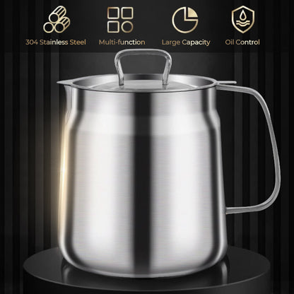 🍟Többfunkciós nagy kapacitású rozsdamentes acél olajszűrő tartály