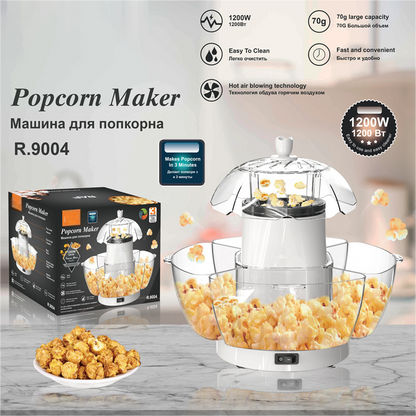 🍿 1200 W-os automatikus meleg levegős popcornkészítő