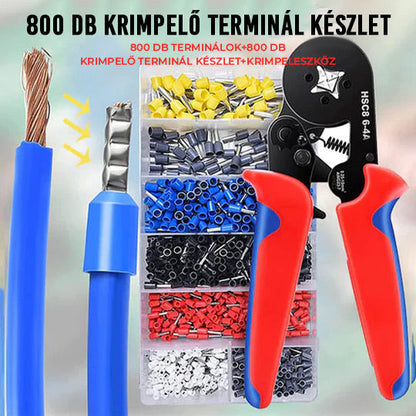 Ratchet cső alakú terminál préselő fogó készlet