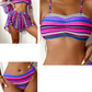 🌺 Csíkos Spagetti Bikini Szett (4 Rész) – A Tökéletes Nyári Look S-től XL-ig! 🏖️📸