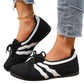 【EU 36-43】👡Női retro hullámos csíkos, fűzős cipő