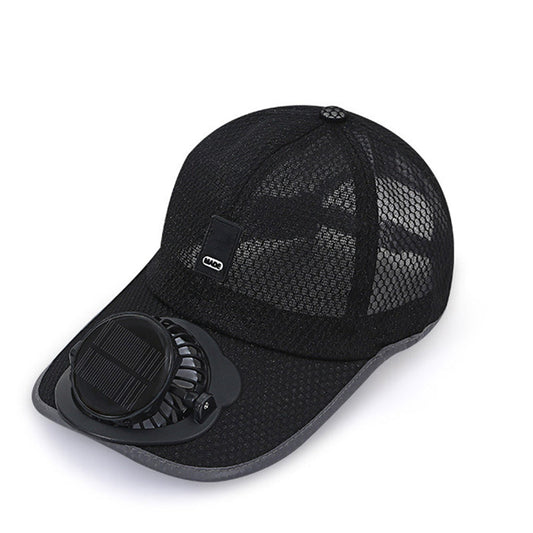 Légáteresztő baseball sapka napelemes ventilátorral