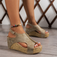 👡✨ Női, nyitott orrú, magas sarkú platform szandál ☀️