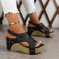 👡✨ Női, nyitott orrú, magas sarkú platform szandál ☀️