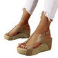👡✨ Női, nyitott orrú, magas sarkú platform szandál ☀️