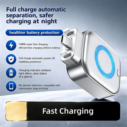 🛡️⚡ Automatikus kikapcsolású gyorstöltő adapter