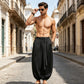 👖✨Férfi szabadidőruha, harem nadrág rugalmas bokarésszel