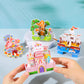 🧩 Építse fel saját 3D világát –🎨 3D papír puzzle építőkészlet (4 darab, ragasztó nélkül) 🏰