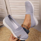 Női légáteresztő hálós slip-on sétacipő