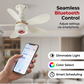 🔥 3 az 1-ben mennyezeti ventilátor lámpa (beépített Bluetooth hangszóróval) – távirányítós és okosvezérlésű💡✅