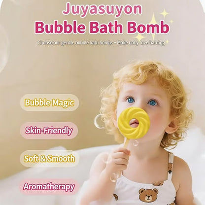 🍭 Újrafelhasználható, cuki nyalóka fürdőbomba – színes habfürdőgolyó a vidám fürdőidőhöz