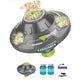 🛸Intelligens forgó UFO buborékgép – 32 lyuk, akadálykerülő, színes LED-ekkel!✨