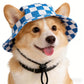 🧢🐶Nyári kiskutyás bucket kalap fülyukakkal – Cukormintás, kényelmes, tökéletes meleg napokra