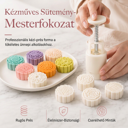 🥮✨Kézi prés holdtorta sütőforma készlet
