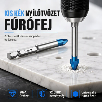 🔩 Hatlapú szárú keményfém excentrikus fúrófej kerámia lapok, üveg és beton fúrásához