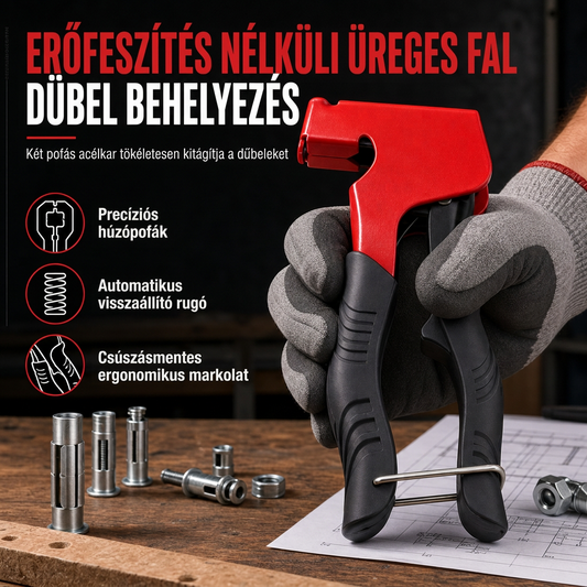 🛠️✨ Kézi Szegecsanya Pisztoly: M3-M8 Méretig + Üreges Falakhoz! 🎯