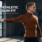 👔 Férfi karcsúsított szabású ál-turtleneck felső – Elegáns viselet hétköznapokra és munkahelyre