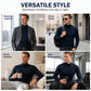👔 Férfi karcsúsított szabású ál-turtleneck felső – Elegáns viselet hétköznapokra és munkahelyre